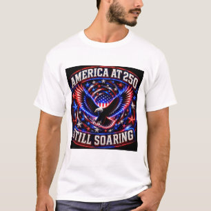 Camiseta América aos 250 Ainda Voando Alto Águia Patriótica