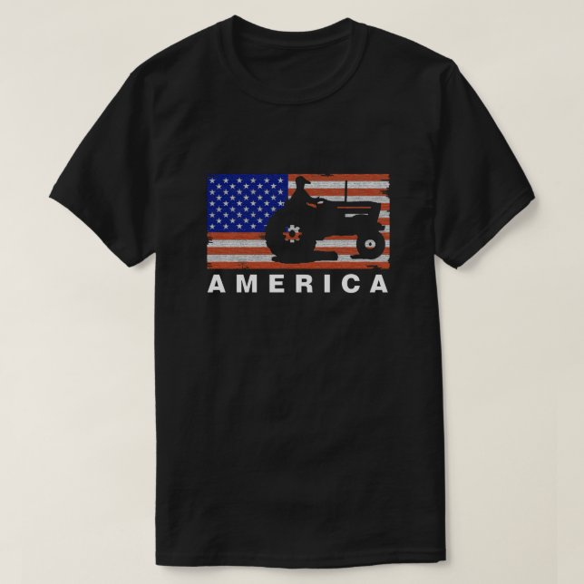 Camiseta AMÉRICA -Bandeira do Trator (Frente do Design)