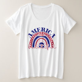 Camiseta América belo arco-íris