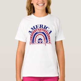 Camiseta América belo arco-íris