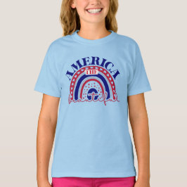 Camiseta América belo arco-íris