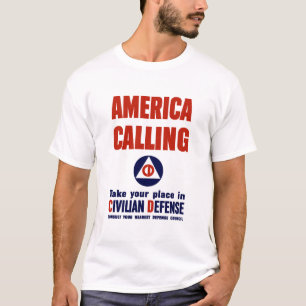 Camiseta América chamada -- Defesa civil