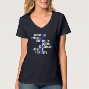 Camiseta América Coragem Liberdade Igualdade Direitos Diver