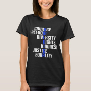 Camiseta América Coragem Liberdade Igualdade Direitos Diver