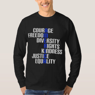 Camiseta América Coragem Liberdade Igualdade Direitos Diver