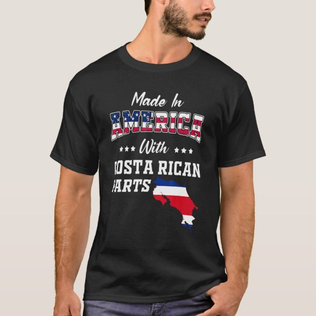 Camiseta América Costa Rica Partes Costa Rica Mapa Estados  (Frente)