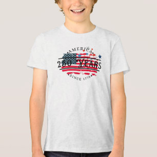 Camiseta América desde 1776 com bandeira americana/estrelas