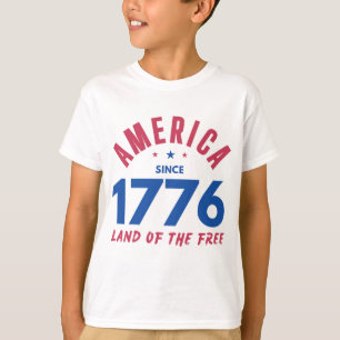 CAMISETA AMÉRICA DESDE 1776 TERRA DA LIBERDADE