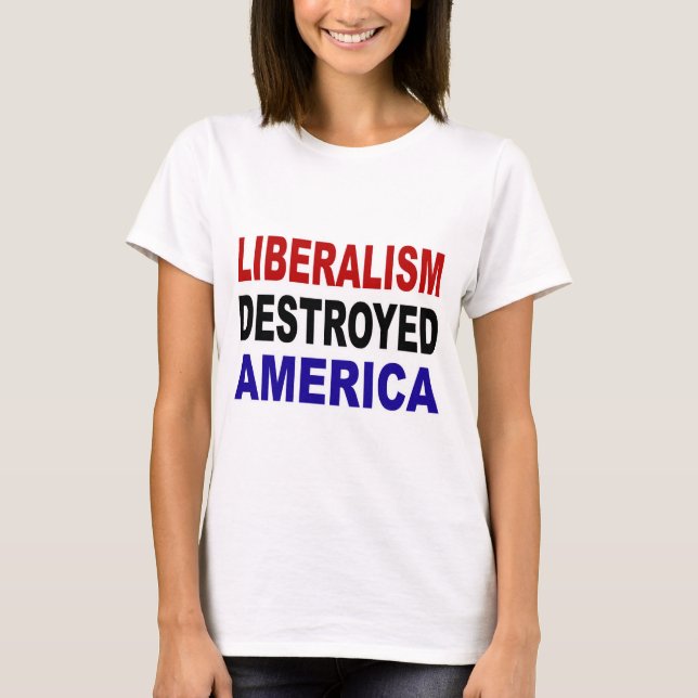 CAMISETA AMÉRICA DESTRUÍDA LIBERALISMO (Frente)