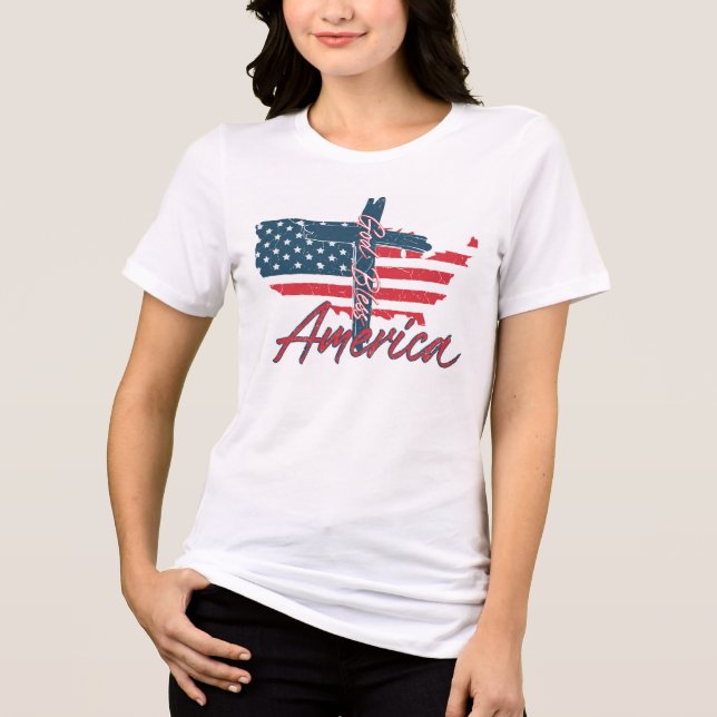 Camiseta América deus abençoe (Frente)