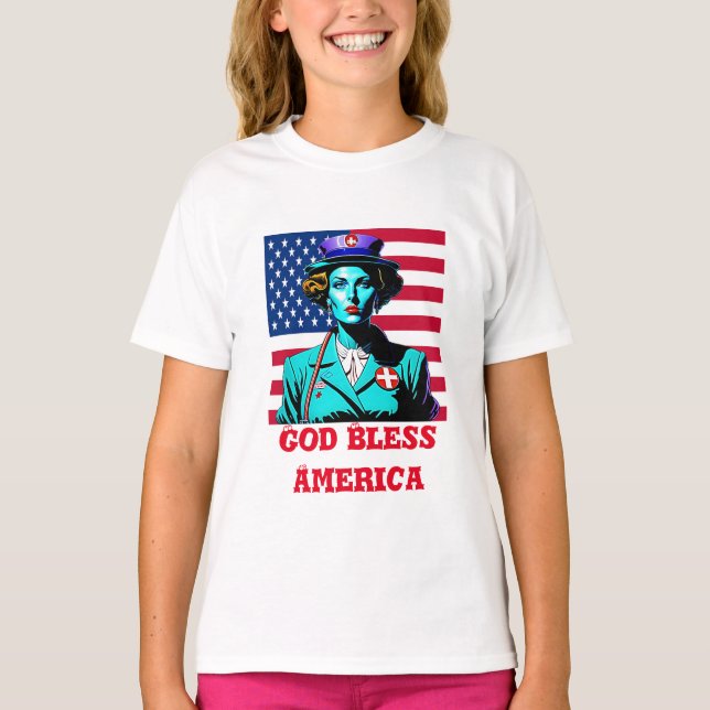Camiseta América deus abençoe (Frente)