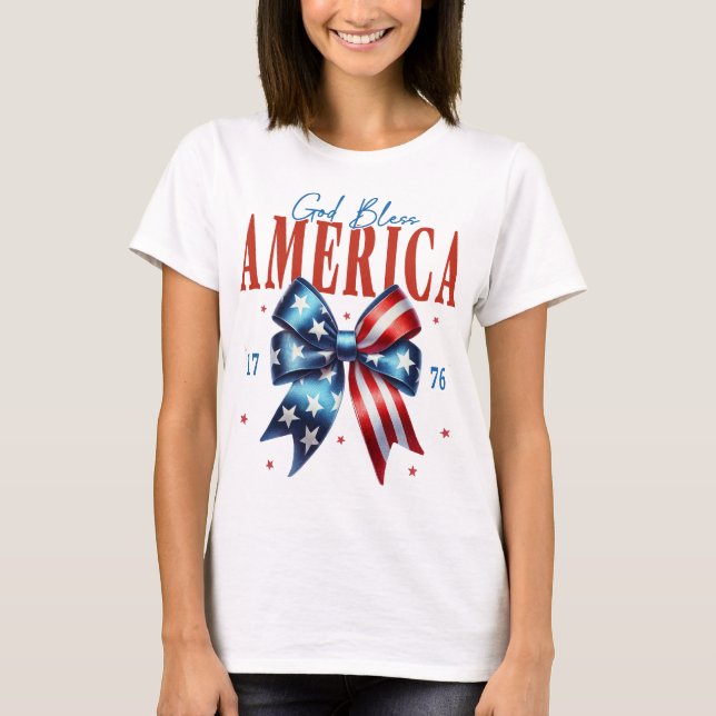 Camiseta América deus abençoe 1776 (Frente)