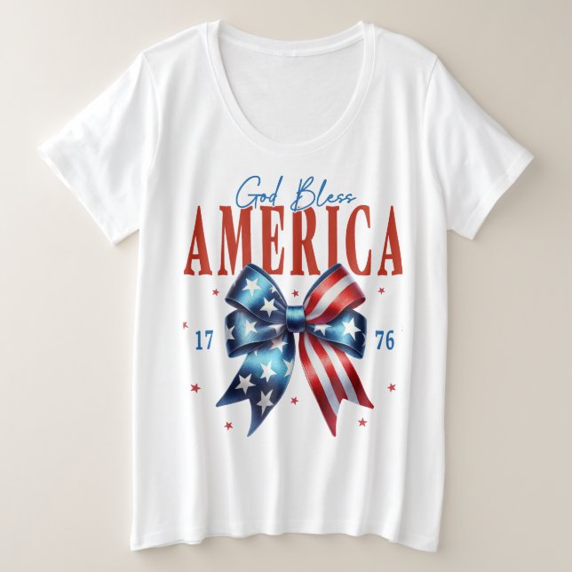 Camiseta América deus abençoe 1776 (Frente do Design)