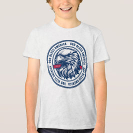 Camiseta América deus abençoe, águia americana em círculo