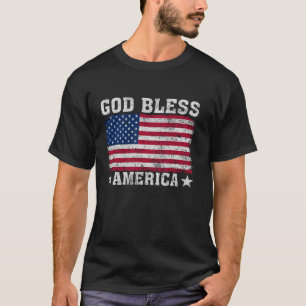 Camiseta América deus abençoe Bandeira Americana Patriótica