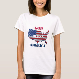 Camiseta América deus abençoe Design Patriótico