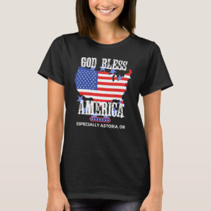 Camiseta América deus abençoe Especialmente Astoria OU EUA