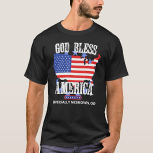 Camiseta América deus abençoe, especialmente Neskowin OU Es