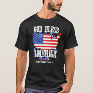Camiseta América deus abençoe Especialmente Ohio Incrível E