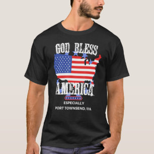 Camiseta América deus abençoe Especialmente Port Townsend W