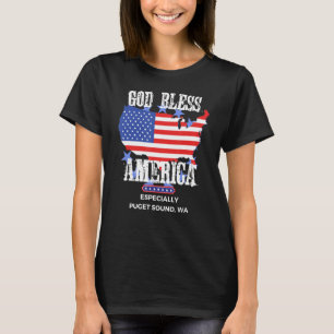 Camiseta América deus abençoe especialmente Puget Sound WA 