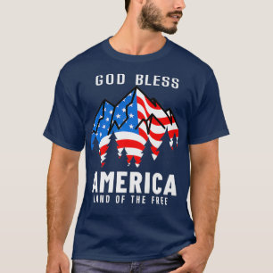 Camiseta América deus abençoe EUA Christian Patriot Premium