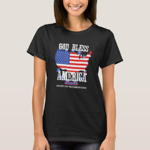 Camiseta América deus abençoe, exceto o cão do meu vizinho
