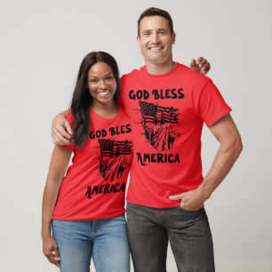 Camiseta América deus abençoe, Jesus e bandeira americana