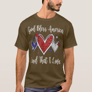 Camiseta América deus abençoe Para Mulheres Meninas Patriót
