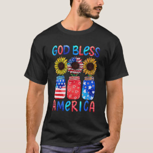 Camiseta América deus abençoe Para Mulheres Patriótico 4 De