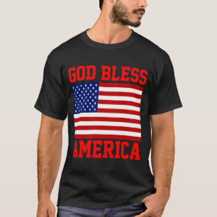 Camiseta América Deus abençoe Patriótica