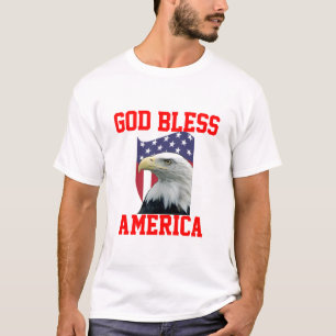 Camiseta América Deus abençoe Patriótica
