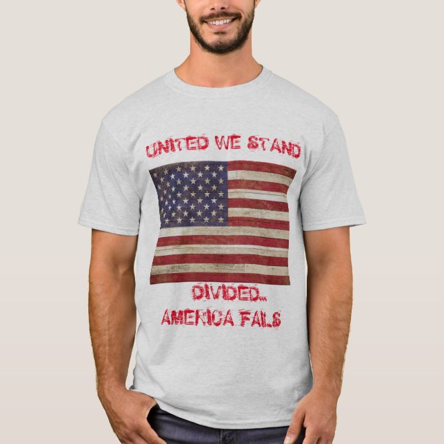 Camiseta América dividida falha (Frente)