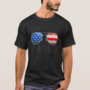Camiseta América do deus abençoe Óculos Sunóculos EUA Bande