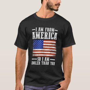 Camiseta América do Norte Americana de Sinalizador EUA