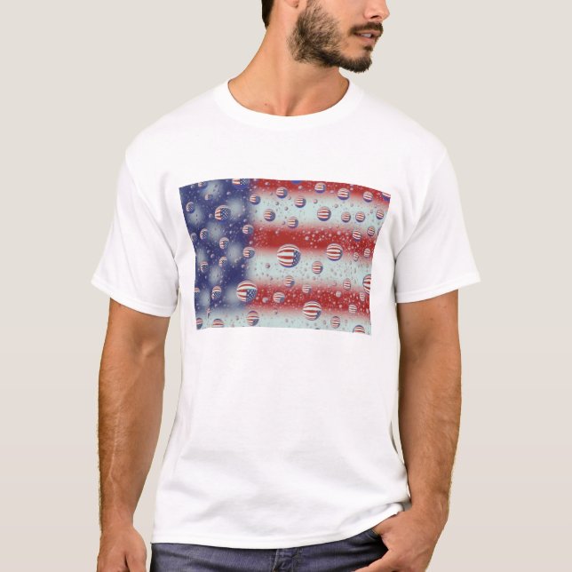 Camiseta America do Norte, EUA, WA, Redmond, bandeira dos (Frente)