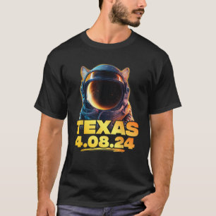 Camiseta América do Norte Total Eclipse Solar Cat 2024 Texa