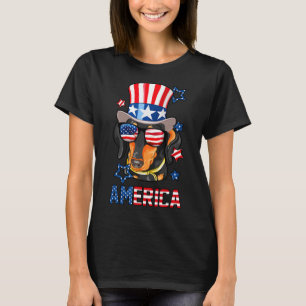 Camiseta America Dog Doxie 4 De Julho