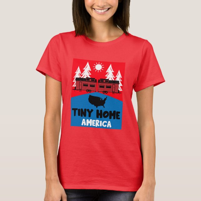 Camiseta América doméstica do Tiny House (Frente)