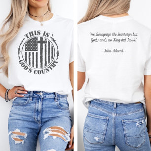 Camiseta América é o país dos deuses John Adams Cote