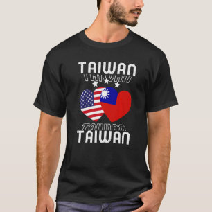 Camiseta América E Taiwan Bandeira Americana Dual Na