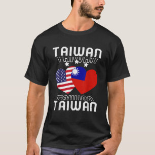 Camiseta América E Taiwan Bandeira Americana Dual Na