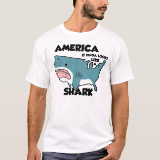 Camiseta América é um tubarão (ou veja afligido novo)