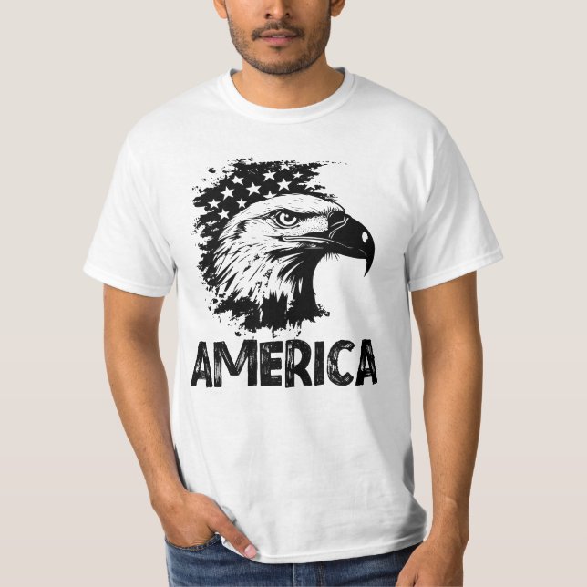 Camiseta América, Eagle Flag USA Men (Frente)