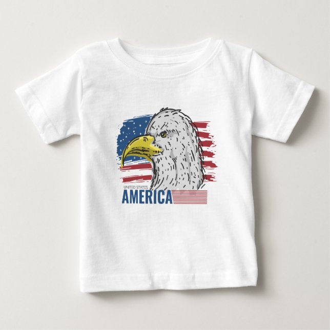 Camiseta America Eagle This EUA Flag (Frente)