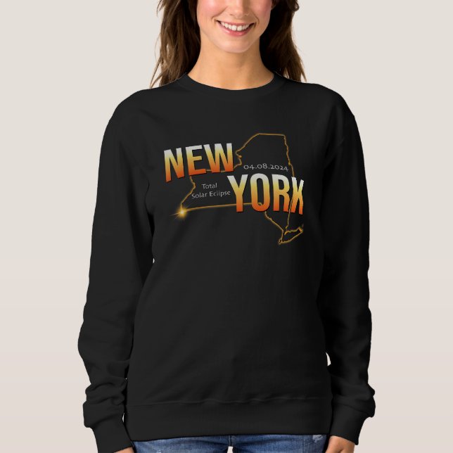 Camiseta America Eclipse 2024 Shirt New York USA Total Sola (Frente)