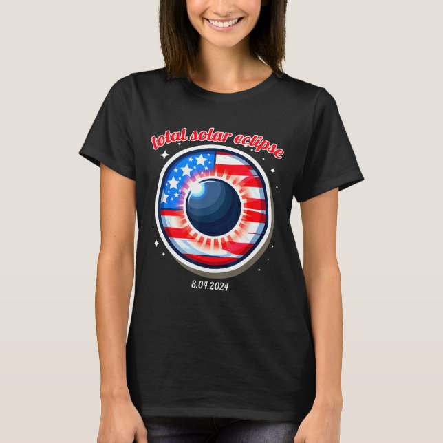 Camiseta América eclipse solar texas 4.8.24 eclipse solar t (Frente)