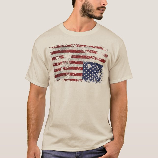 Camiseta América em sofrimento - Sinalizador de cima para b (Frente)