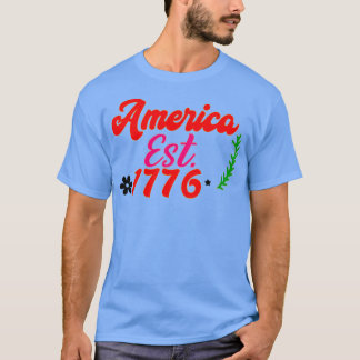 Camiseta America est 1776 4 de julho
