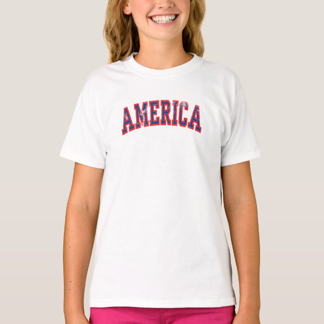 Camiseta América EUA 4 de julho (Frente)